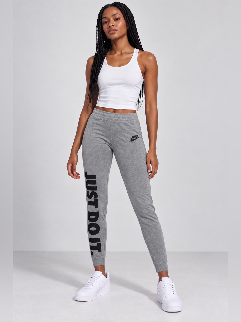 Nike Just Do It Size M Gray Leggings